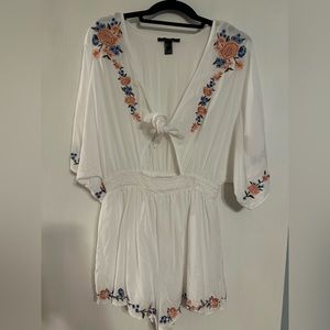 Forever 21 front tie romper, size L